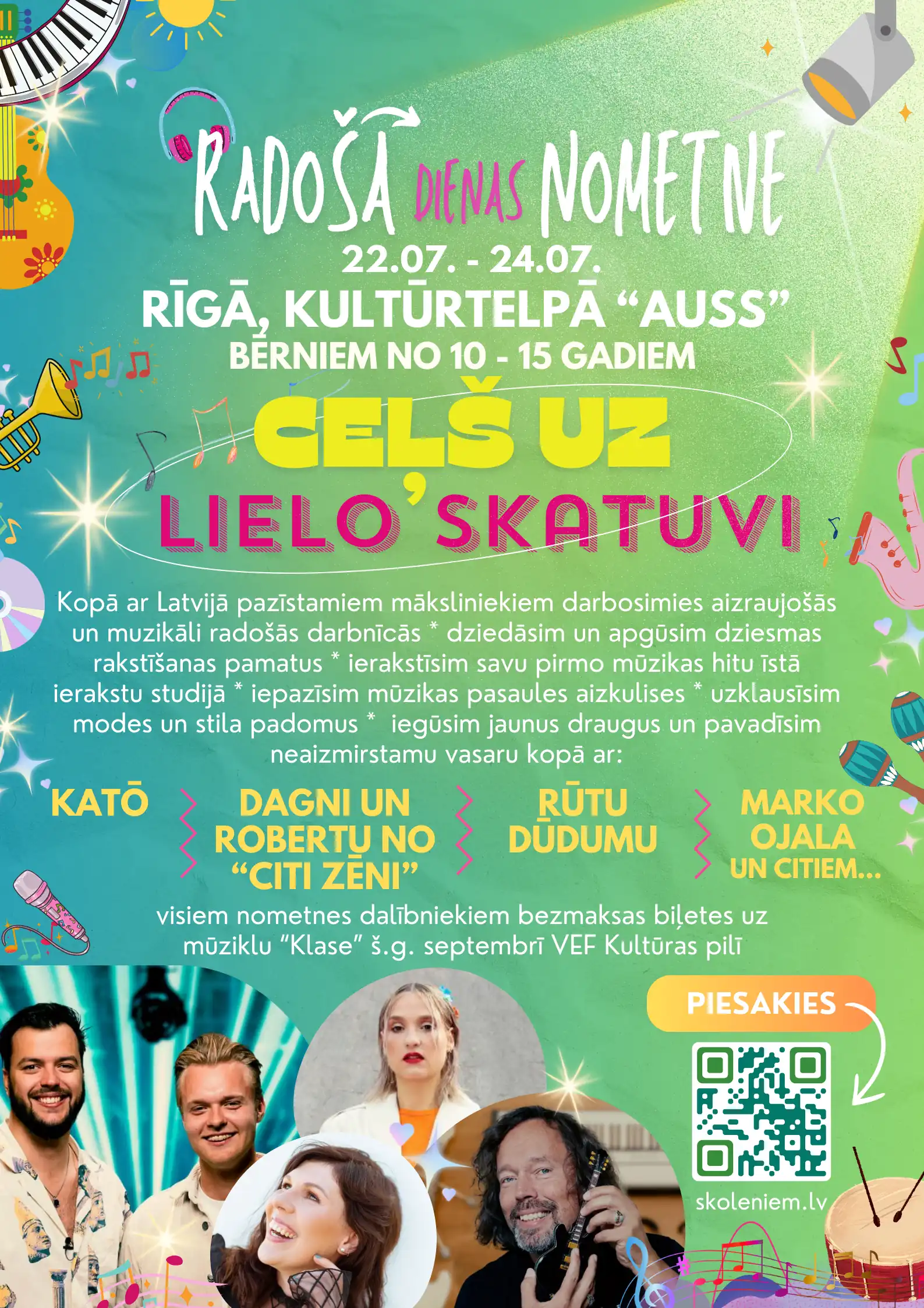 Radošā vasaras dienas nometne - Ceļš uz lielo skatuvi